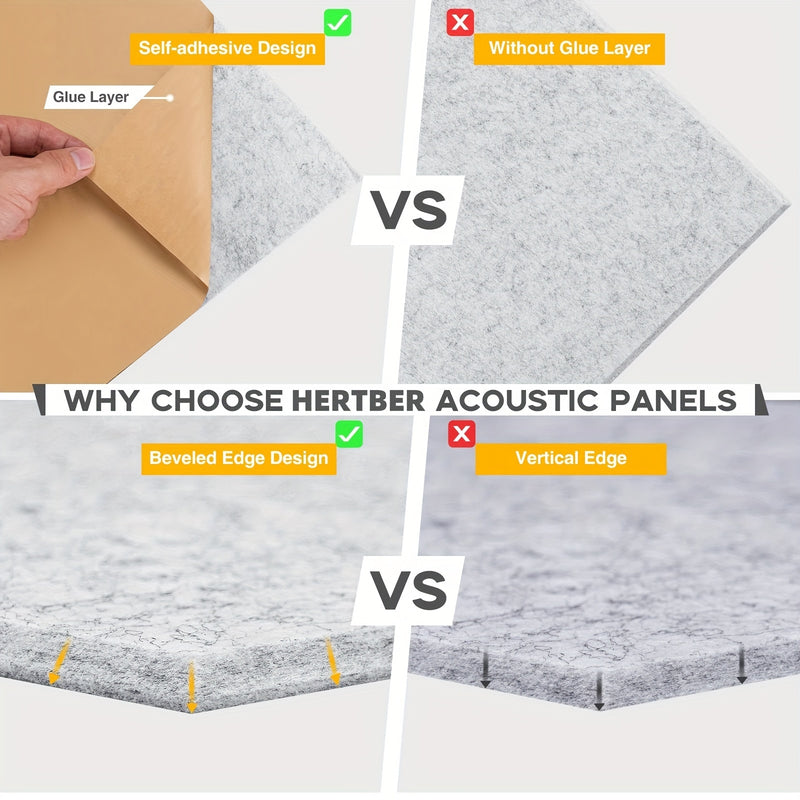 Panel acústico de alta densidad de 12 piezas autoadhesivas en gris plateado de 30*30*0.9cm, ideal para salas de reuniones, paredes y techos de oficinas, estudios de grabación, estudios vocales, salas de juegos, cines, tratamiento acústico y paneles de ai