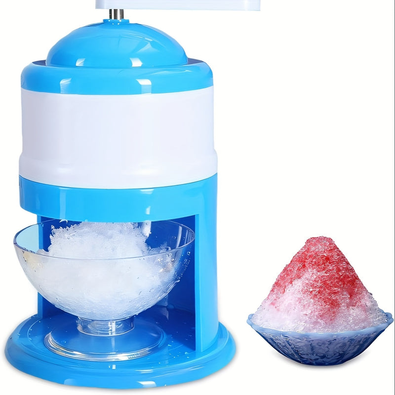 Trituradora de hielo manual portátil, máquina para hacer conos de nieve y granizados, construcción duradera de ABS, sin necesidad de electricidad, ideal para fiestas de verano, eventos al aire libre y uso en el hogar, diseño vibrante, plástico ABS resist