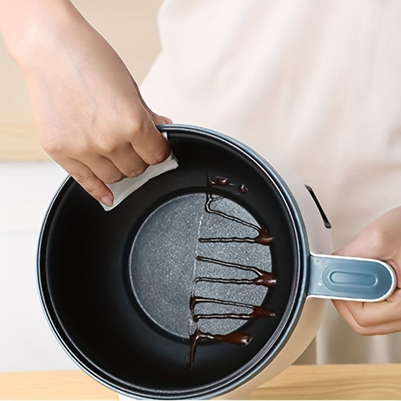 BALASHOV Cocina Eléctrica Inteligente de 1.7L para Olla Caliente y Ramen - Antiadherente, 6 Modos con Protección contra Sobrecalentamiento y Secado, Vaporera de Doble Capa para Arroz, Sopa, Pasta y Más - Perfecta para 2-3 Personas, Diseño Blanco y Negro