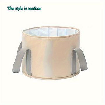 1pc Bañera Portátil Plegable para Pie con Retención de Calor - Cubeta Aislada de Aluminio, Sin Cable, PVC sin Perfume para Relajación en Casa y Viajes, Esencial Compacto para Autocuidado, Baño de Pies, Estética Neutra, Fácil de Transportar, Imprescindibl