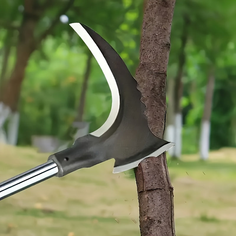 Herramienta multifuncional de doble cara con cuchilla de acero aleado de alta resistencia - Manual - Sin electricidad, punta de tijeras de jardín afiladas - Adecuada para agricultura, camping, corte, desmalezamiento y supervivencia al aire libre, diseño