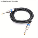 Cable de audio profesional i-zclive Mono 6.35mm a 6.35mm, doble capa blindada de cobre libre de oxígeno, carcasa de aleación de zinc, conectores bañados en oro, conector redondo macho a macho de 1/4" TS para guitarra eléctrica, bajo, altavoces - Cable Et