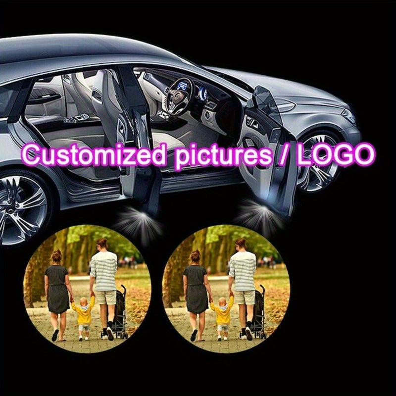 Luces LED de Bienvenida Inalámbricas con Proyector para Puertas de Coche, Luces de Cortesía con Sombra para Puddle, Proyección de Alta Calidad, Iluminación Eficaz y Estilosa, Ideal para Conductores Tecnológicos