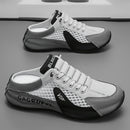 Sandalias de plataforma sin cordones para hombre - Zapatos ligeros y transpirables para verano con suela gruesa de PVC para aumentar la altura, diseño casual de calzado urbano en khaki/gris/verde, comodidad para todas las estaciones para uso diario y act