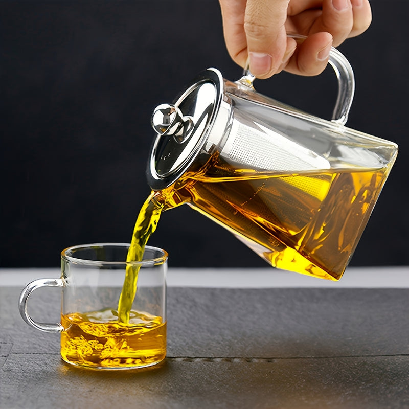 Tetera de vidrio de alto borosilicato de 1 pieza, taza con filtro de acero inoxidable 304, juego de té chino único, adecuado para entusiastas adultos/mujeres/hombres, múltiples especificaciones disponibles