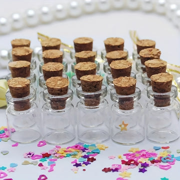 50/100pcs por Bolsa Mini Botella de Vidrio DIY Exquisita Tapón de Corcho Deseos de Deriva Tarro Lindo Botella Pequeña 1ml 13*18mm