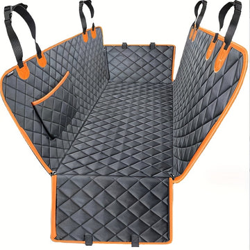 Fundas para Asientos de Perro Impermeables 600D - Hamaca Antideslizante y Resistente a Arañazos con Poliéster Suave, Ajuste Universal para Autos, Camionetas y SUVs, Protección para el Asiento Trasero