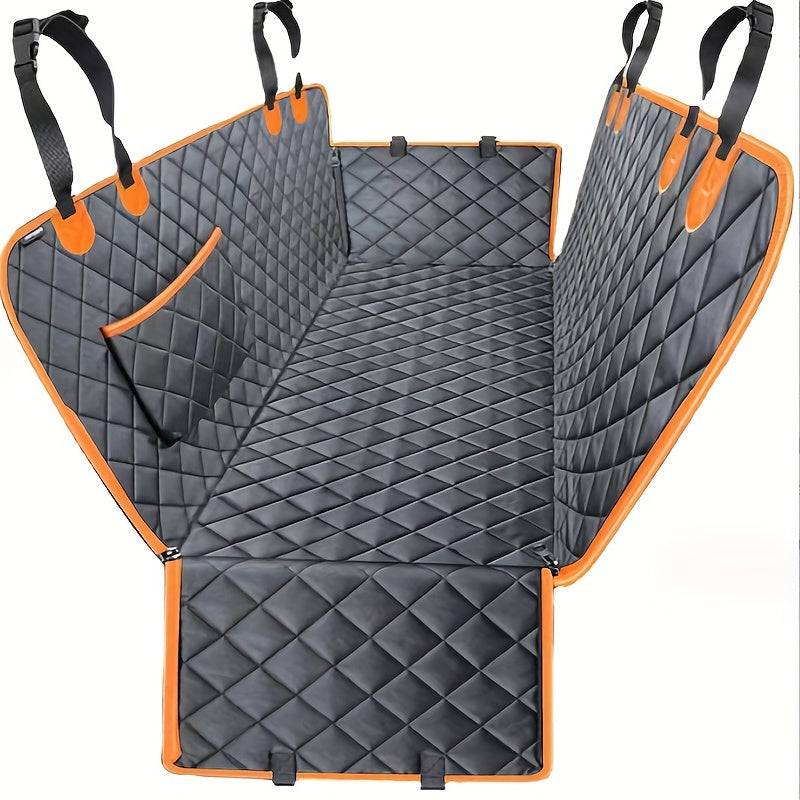 Fundas para Asientos de Perro Impermeables 600D - Hamaca Antideslizante y Resistente a Arañazos con Poliéster Suave, Ajuste Universal para Autos, Camionetas y SUVs, Protección para el Asiento Trasero