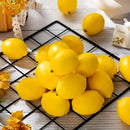 6/12pcs, Limón Artificial 3inch, Simulación Limón Amarillo Artificial Limón Falso, Simulación Fruta Decoración de Tienda, Decoración de Frutas y Verduras, Adorno de Plato de Frutas, Decoración de Cocina Restaurante Mesa Armario Fiesta