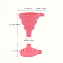 1 Paquete de Embudo Plegable - TPU Seguro para Alimentos, Diseño Ahorrador de Espacio para Líquidos e Ingredientes Secos, Uso en Cocina y Automoción, Campamento - Color Aleatorio, Esenciales de Cocina | Goma Resistente al Calor