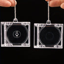 5 unidades de Mini Estuches de CD con llavero, Cajas de plástico transparente con cadenas, Material de plástico duradero, para entusiastas de la música