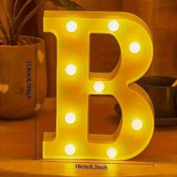 Letrero luminoso LED de 8.6" con 26 letras y 10 números, decoración brillante con batería para bodas, cumpleaños, fiestas, bares, graduaciones, Halloween, Navidad - blanco cálido, plástico, sin baterías incluidas, decoración para eventos | decoración mod