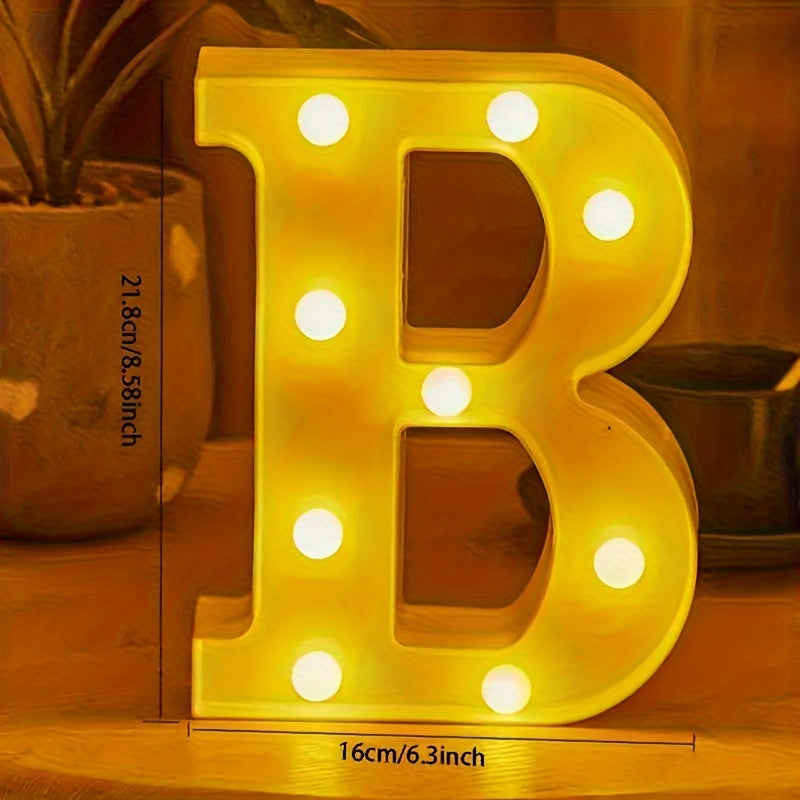 Letrero luminoso LED de 8.6" con 26 letras y 10 números, decoración brillante con batería para bodas, cumpleaños, fiestas, bares, graduaciones, Halloween, Navidad - blanco cálido, plástico, sin baterías incluidas, decoración para eventos | decoración mod