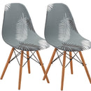 Juego de 2/4 Fundas Lavables para Sillas con Estampado, Cubre Sillas Elásticas Eames para Comedor