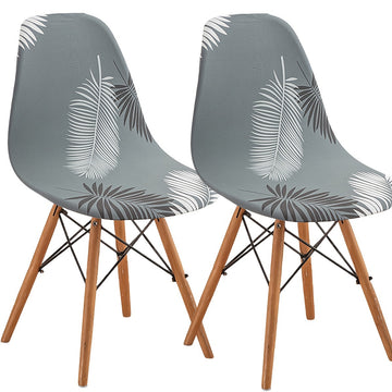 Juego de 2/4 Fundas Lavables para Sillas con Estampado, Cubre Sillas Elásticas Eames para Comedor