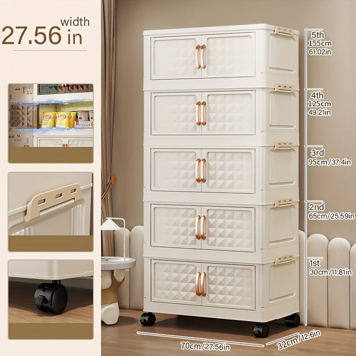 Armario Plegable de Gran Capacidad sin Instalación para Organizador de Juguetes y Ropa