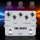 Pedal de retardo VSN Pedal de retardo de guitarra Time Maker 11 tipos de pedales de retardo definitivos Pedal de efecto de bajo con Tap Tempo True Bypass