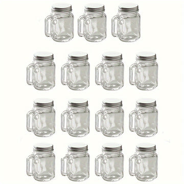 10/15/20 piezas, 40 ml/3,5 oz, botella de dispensación de líquido de café sellada con asa, taza de extracción de líquido concentrado, mini frasco sellado, frasco de vidrio pequeño es fácil de llevar y multiusos.