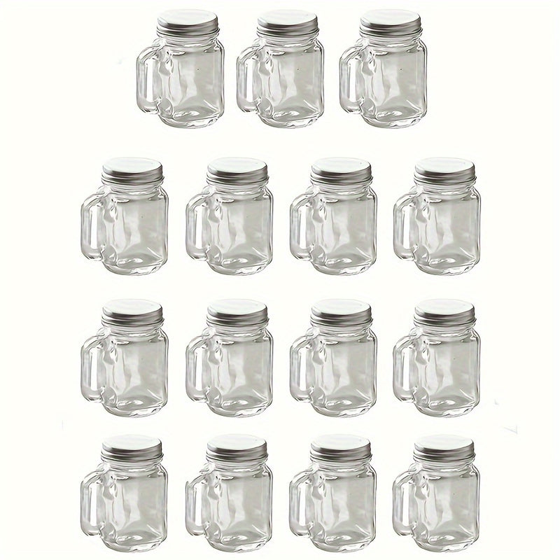 10/15/20 piezas, 40 ml/3,5 oz, botella de dispensación de líquido de café sellada con asa, taza de extracción de líquido concentrado, mini frasco sellado, frasco de vidrio pequeño es fácil de llevar y multiusos.