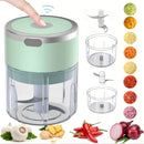 Molider de ajo eléctrico automático de 8,45 onzas y molinillo de carne - Procesador de alimentos multifuncional para cocina con batería recargable, portátil para moler carne, rellenar y más, preparación de alimentos | Gadget de cocina moderno | Cuerpo de
