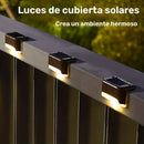 4 luces solares para exteriores, luces decorativas LED para exteriores, luces para caminos de jardín, luces para cercas al aire libre, luces solares para escalones, escaleras al aire libre, escalones, cercas, jardines, balcones, patios y caminos.