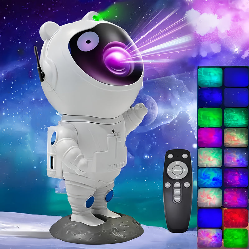 Linterna de proyección plateada con cielo estrellado de astronauta, control remoto incluido, ideal para salas de juegos/escritorios/dormitorios/salones/oficinas/estudios, regalo perfecto para amigos/familia - cumpleaños/Día de San Valentín/Nadal/Hallowee