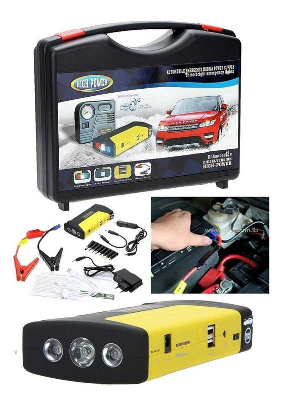 Iniciador Arrancador De Batería + Compresor Carro Cargador