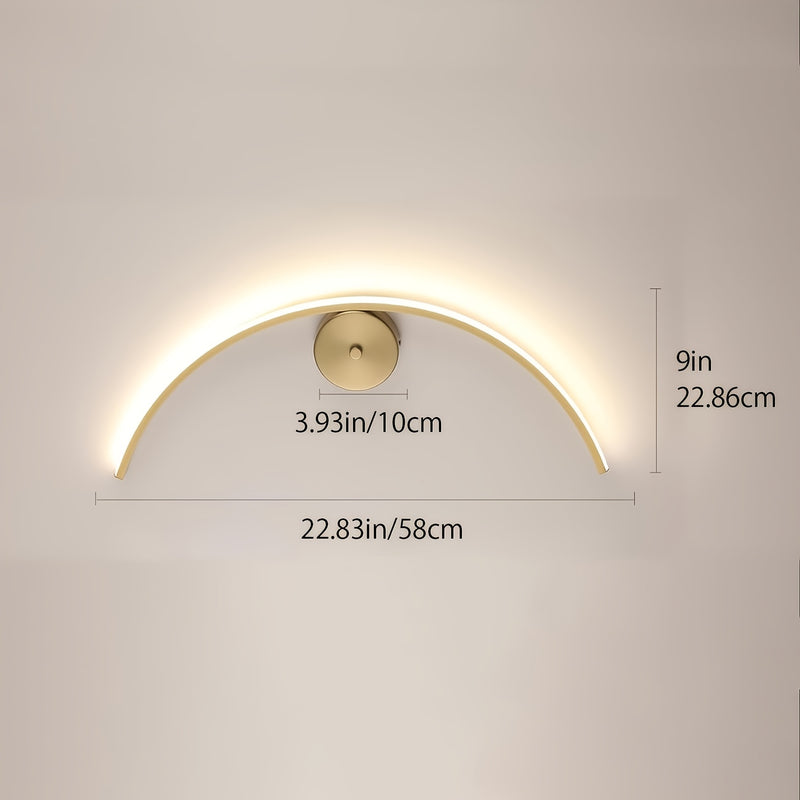 1 paquete de lámpara de pared metálica moderna, lámpara dorada LED, ideal para dormitorio, sala de estar, pasillo, escalera y decoración de hoteles o restaurantes