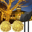 Luces solares para exteriores con LED, parpadeo, control por botón, alimentadas por batería de níquel solar, 8 modos de iluminación, sensor de luz, 20/50/100/200 LED, ideales para iluminación de escenarios, jardín, hotel, restaurante, fiestas y árbol de
