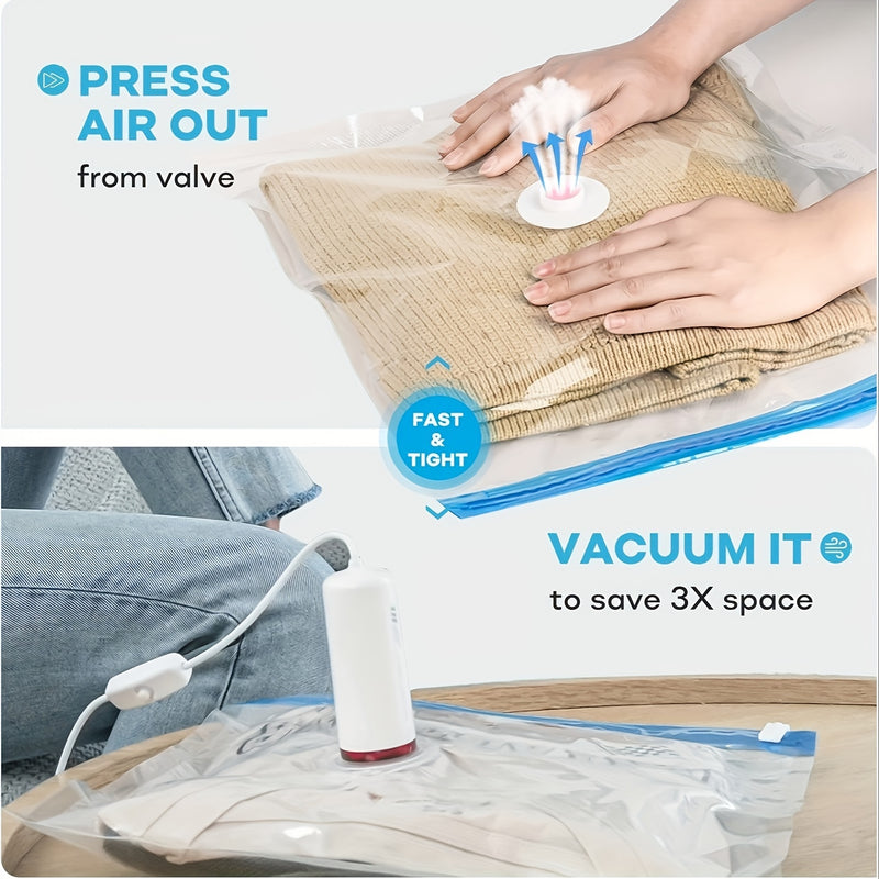 Sellador al Vacío Mini Portátil - Alimentado por USB, Ideal para Viajes y Uso Doméstico, Mantiene la Ropa y la Comida Frescas