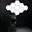 6-Pack de luces LED hexagonales de pared con control táctil, montaje DIY, iluminación blanca neutra de bajo consumo con luz nocturna táctil, material plástico, montaje en pared, iluminación hacia arriba, alimentación USB, no incluye batería.