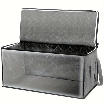 1 Pieza, Bolsa De Almacenamiento Con Cremallera, De Gran Capacidad, Organizador De Ropa, Versátil, Con Asa, Contenedor A Prueba De Polvo Para Armario