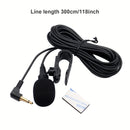 Micrófono De Audio Para Coche 3,5mm Clip Jack Plug Mic Estéreo con externo con cable para auto