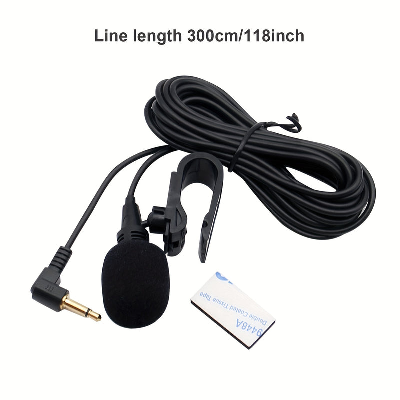 Micrófono De Audio Para Coche 3,5mm Clip Jack Plug Mic Estéreo con externo con cable para auto