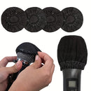 100 Piezas Fundas Desechables de Nailon Negras para Micrófono, Cubiertas de Tela No Tejida para Limpieza y Protección, Accesorio Higiénico para Escenarios | Diseño de Malla Protectora para Equipo de Audio Profesional