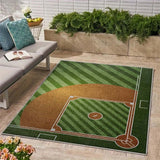 Siete Ciervos Alfombra de Exterior de Lujo - Suave, Antideslizante, Lavable en Máquina, Poliéster, Patrón Floral Gris, Perfecto para Acampar, Patio y Decoración de Cocina, Alfombras de Exterior para Patio