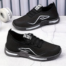 Zapatillas de Malla Transpirables para Hombres y Mujeres con Suela Antideslizante, Confort Acolchado & Cobertura Completa del Pie (39-44) - Zapatillas Bajas Ligeras para Senderismo, Gimnasio, Correr, Uso Casual - Diseño de Letras en Blanco/ y Bloques de