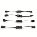 4 piezas de Cables Controlador Macho a Hembra USB 2.0 de 32cm con Interruptor On/Off, Cables Duraderos 22AWG para PC, TV, Coche, Ventiladores USB, Tiras LED 5V - Compatible con HomeKit, Alimentación por USB de 36V, Gestión de Energía del Dispositivo, Dis