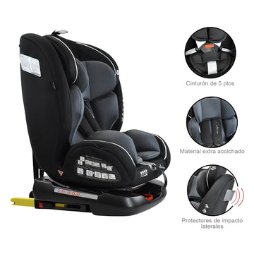 SILLA CARRO BEBÉ EOS 360° GRIS PREMIUM BABY