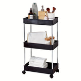 1 unidad de estante de almacenamiento de múltiples capas de 3 niveles / 4 niveles, carrito de utilidad para el hogar, caja y estante organizador de bocadillos, organizador de baño con ruedas, estante de especias de cocina, organización y almacenamiento p