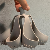 Vaporera de Silicona para 6 Huevos, Poacher Resistente a Altas Temperaturas con Drenaje y Asa, Herramienta de Cocina Flexible Lavable, Soporte para Hacer Huevos en la Cocina, Estante de Silicona Independiente | Utensilio Moderno de Cocina | Sujeta Huevos