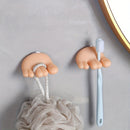 Soporte para Cepillo de Dientes 1pc, Ventosa Divertida para Cepillos, Estante de Almacenamiento para Decoración de Baño, Pequeño Clip