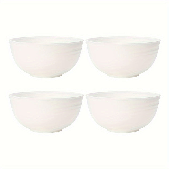 Juego de 4/8 tazones de plástico, apilables y fáciles de guardar, reutilizables, aptos para lavavajillas, ideales para postres, ensaladas, yogur, sopas, reuniones familiares, campamentos y suministros de cocina