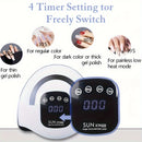 Secador de uñas de 72 LED con pantalla táctil, 4 niveles de brillo ajustables - Sensor automático, sin alcohol, funcionamiento con enchufe 110-240V - Ideal para uso en salones de manicura y pedicura, herramientas para arte de uñas