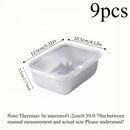 Juego de 9 Recipientes Apilables para Alimentos de Acero Inoxidable con Tapas - Libre de BPA, Organizador Multiusos para Cocina, Apto para Lavavajillas y Contacto con Alimentos, Sin Necesidad de Electricidad