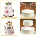 Kit de apilamiento de capas de pastel reutilizable de 4 piezas con partición y barras de espuma - perfecto para bodas y repostería - herramientas y accesorios de cocina para hogares y cocinas - pasadores de apilamiento de pastel transparentes, adecuados