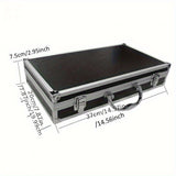 Conjunto de micrófono de tarjeta de sonido, estuche de aluminio, micrófono inalámbrico universal, bolsa portátil, maleta de carcasa dura, accesorios de mezclador.