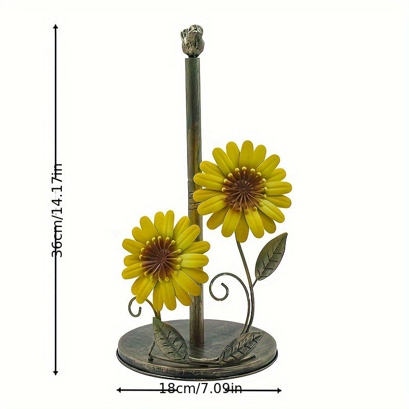 Un Porta-Paños con Diseño de Girasol, una Estilosa y Robusta Caja de Almacenamiento de Papel para Uso Doméstico, Adecuada para la Cocina y el Baño, que Sirve como Caja de Almacenamiento y Decoración para el Hogar.