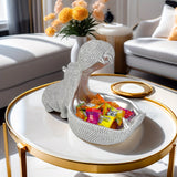 Escultura de Hipopótamo de Resina Versátil - Maceta Decorativa, Organizador de Llaves y Objetos Pequeños, Plato de Frutas para el Hogar y la Oficina