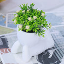 3 piezas de flores artificiales, plantas simuladas en forma de estrellas, maceta blanca de plástico, decoración para escritorio, sala de estar u oficina, estilo nórdico moderno, sin mantenimiento, regalo ideal para entrada, balcón o ventana